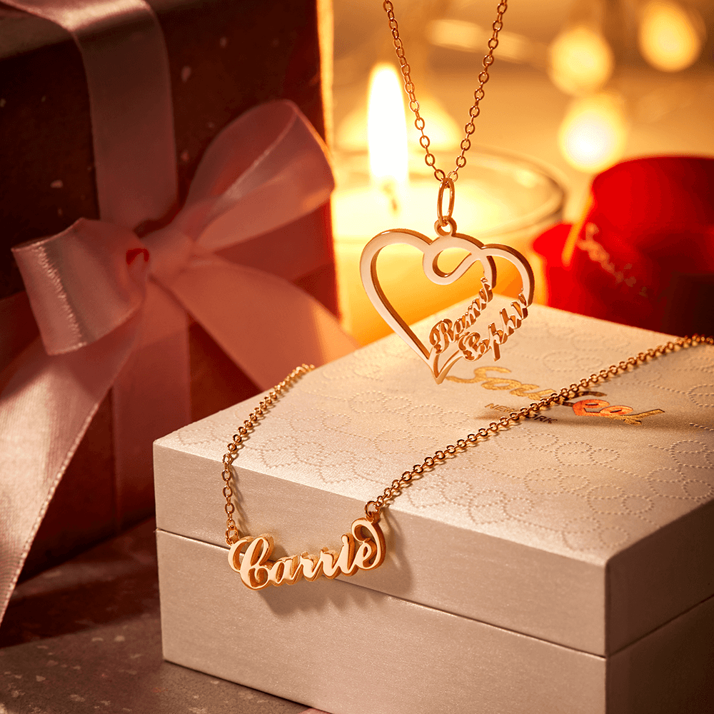 Soufeel Gold "Carrie" Style Name Necklace Gifts For Her