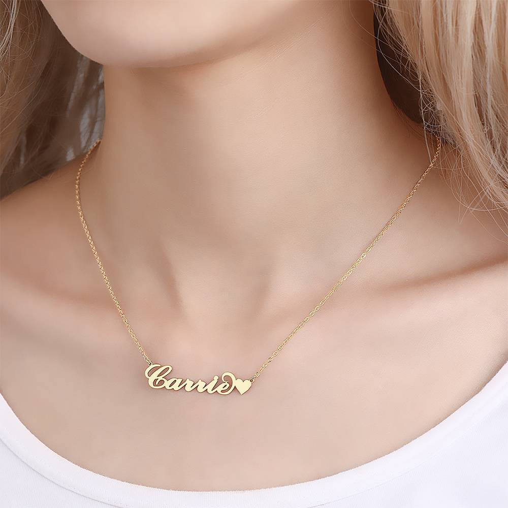 Soufeel Gold "Carrie" Style Name Necklace Gifts For Her