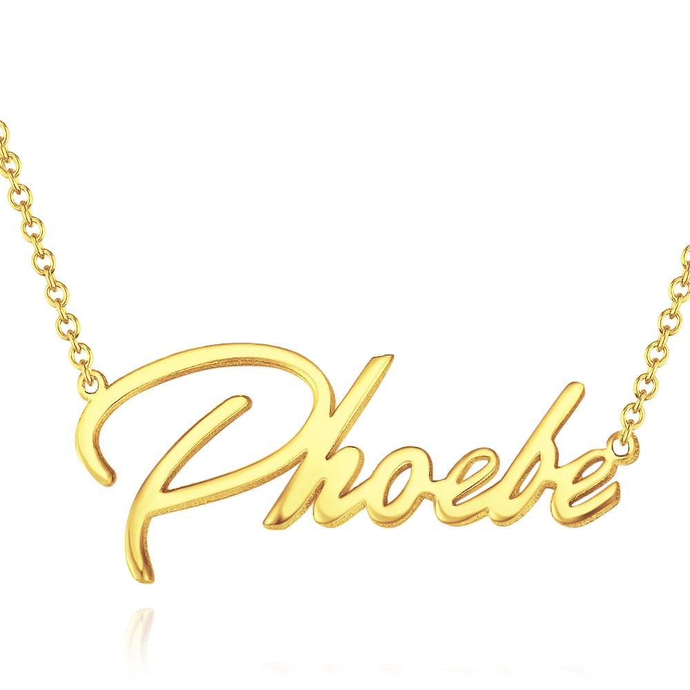 Soufeel Gold "Carrie" Style Name Necklace Gifts For Her