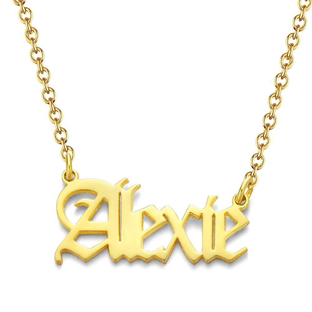 Soufeel Gold "Carrie" Style Name Necklace Gifts For Her