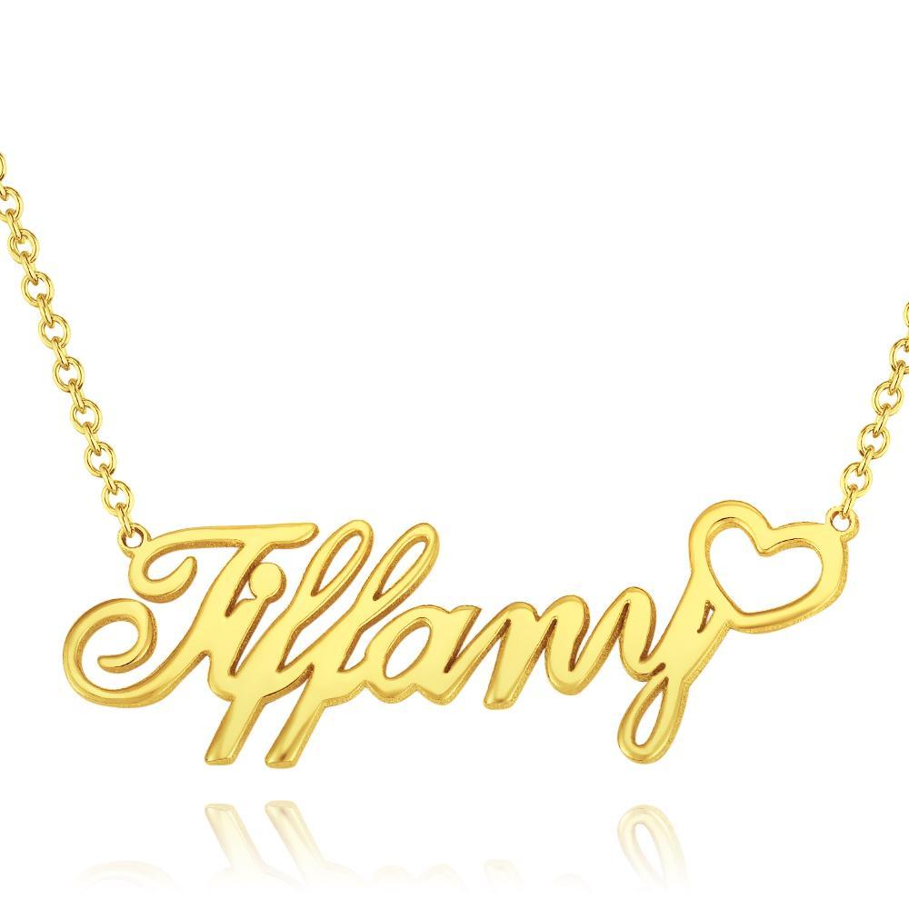 Soufeel Gold "Carrie" Style Name Necklace Gifts For Her