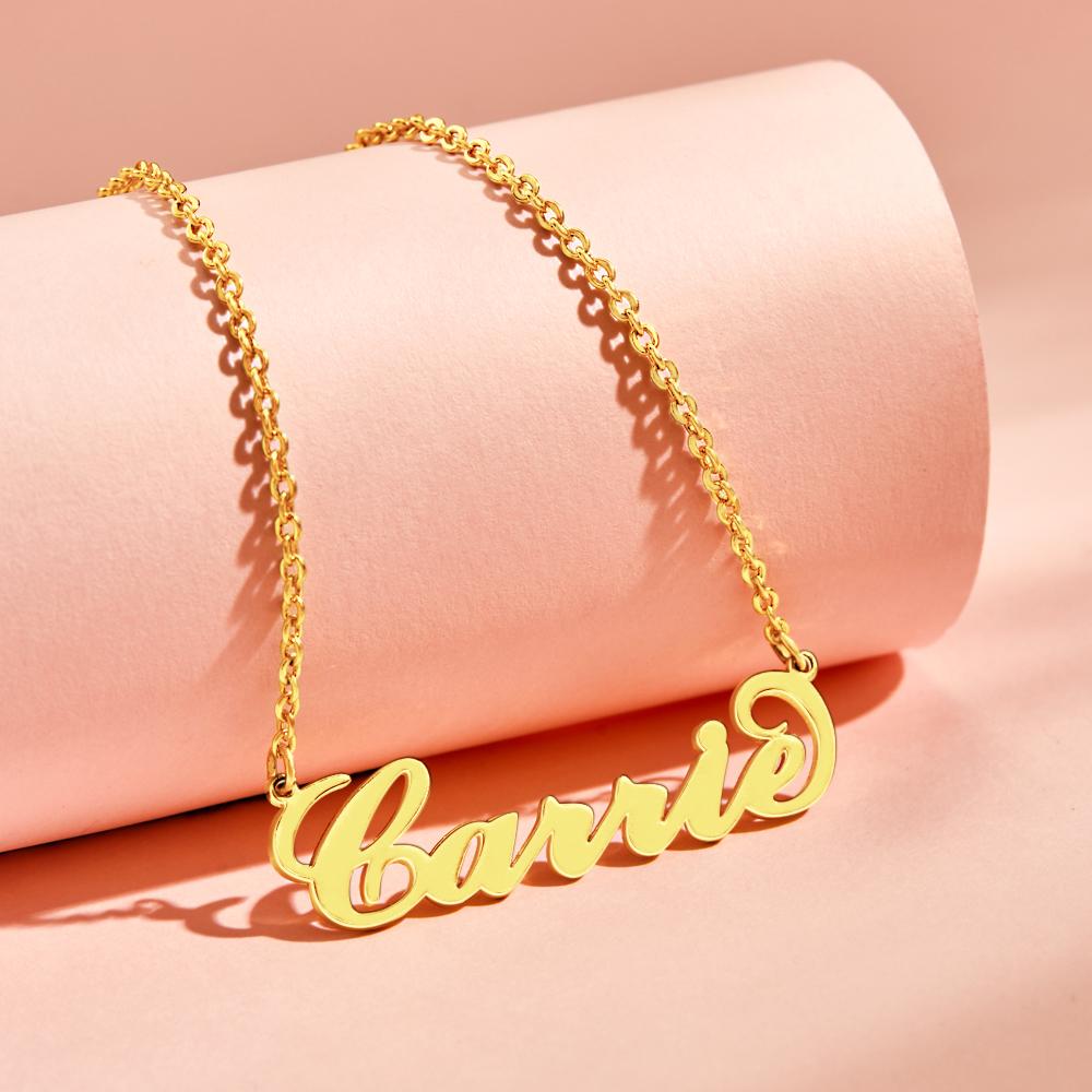 Soufeel Gold "Carrie" Style Name Necklace Gifts For Her