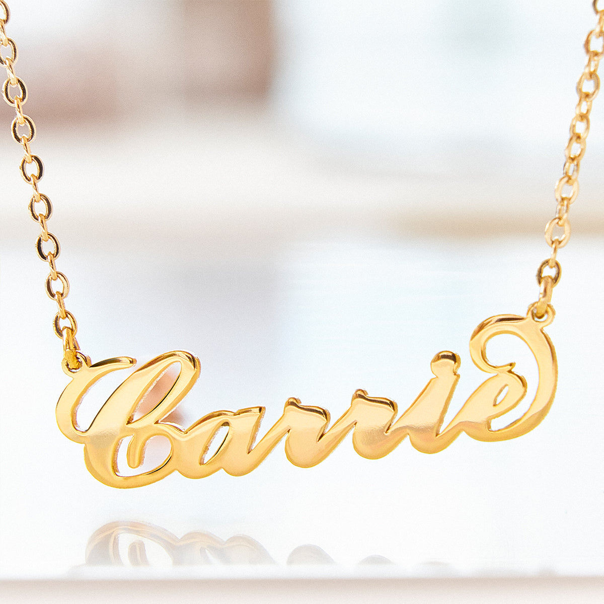 Soufeel Gold "Carrie" Style Name Necklace Gifts For Her