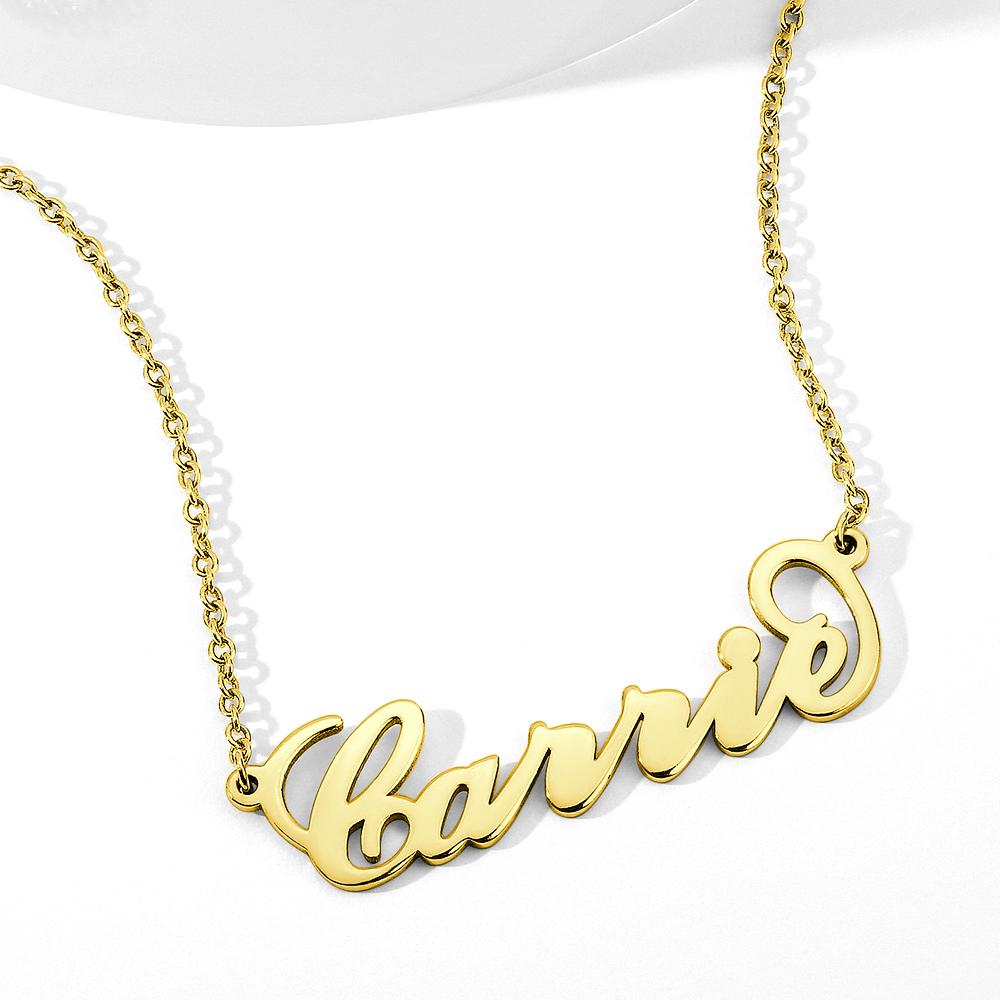 Soufeel Gold "Carrie" Style Name Necklace Gifts For Her
