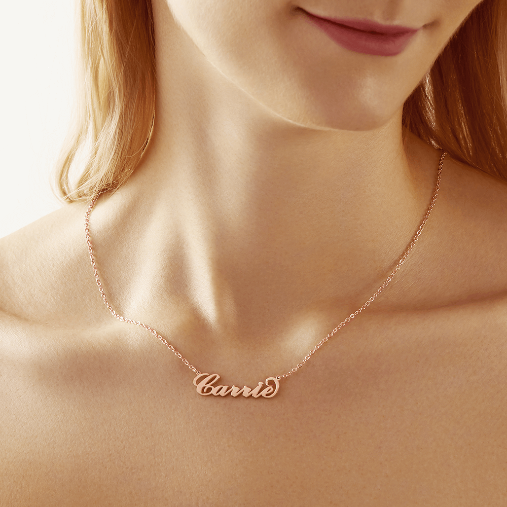 Soufeel Gold "Carrie" Style Name Necklace Gifts For Her