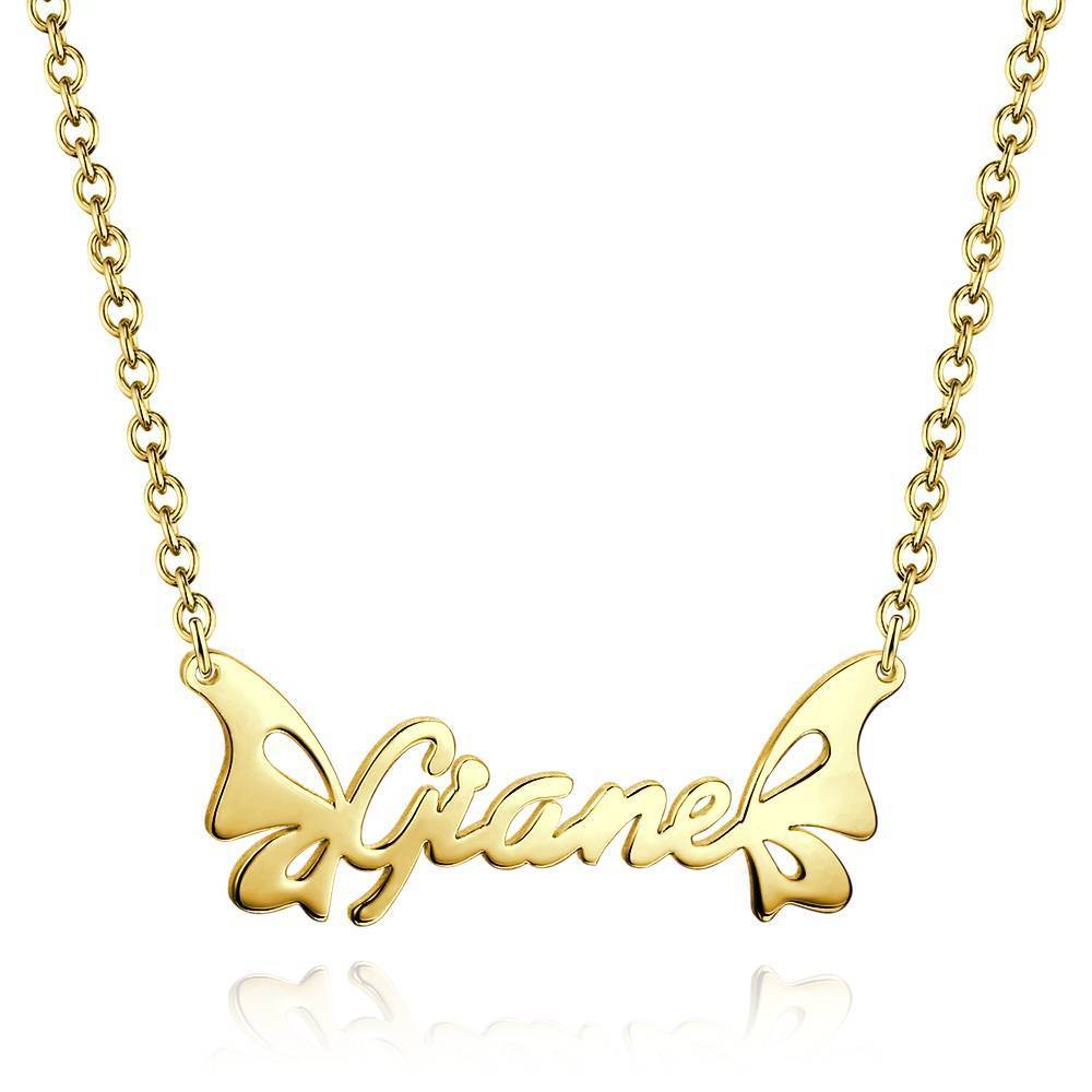 Soufeel Gold "Carrie" Style Name Necklace Gifts For Her