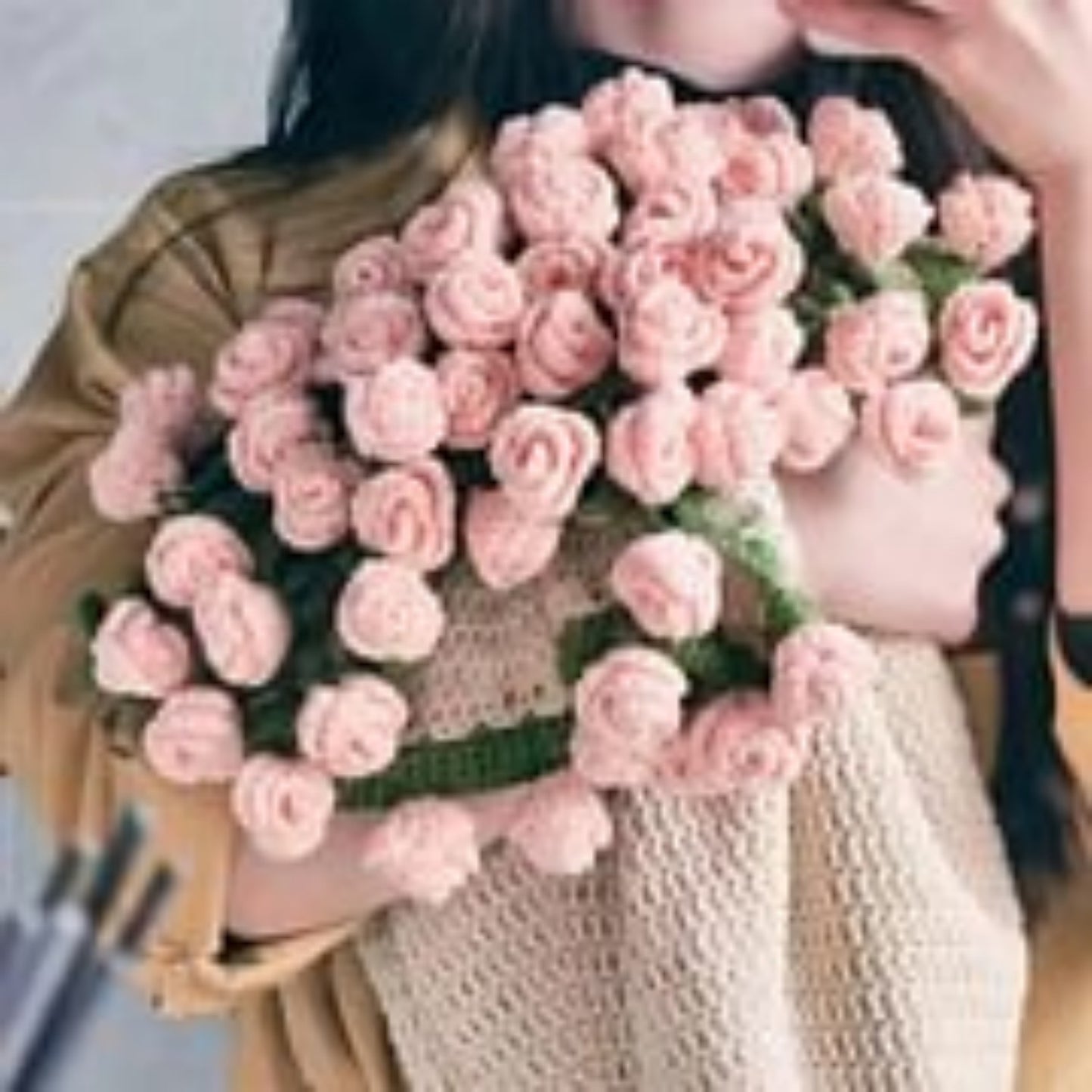 Hand-woven Floral Blanket DIY Kit & Ready-Made Gift for Mother's Day Valentine's Day
